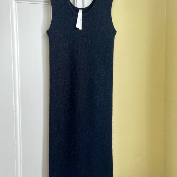 Lauren Manoogian black melange rib wool alpaca tank dress 2 worn once